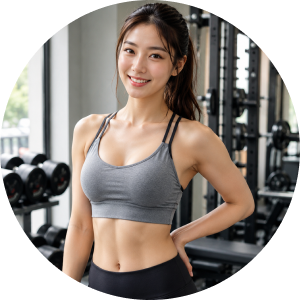 トレーニングウェアを着た女性