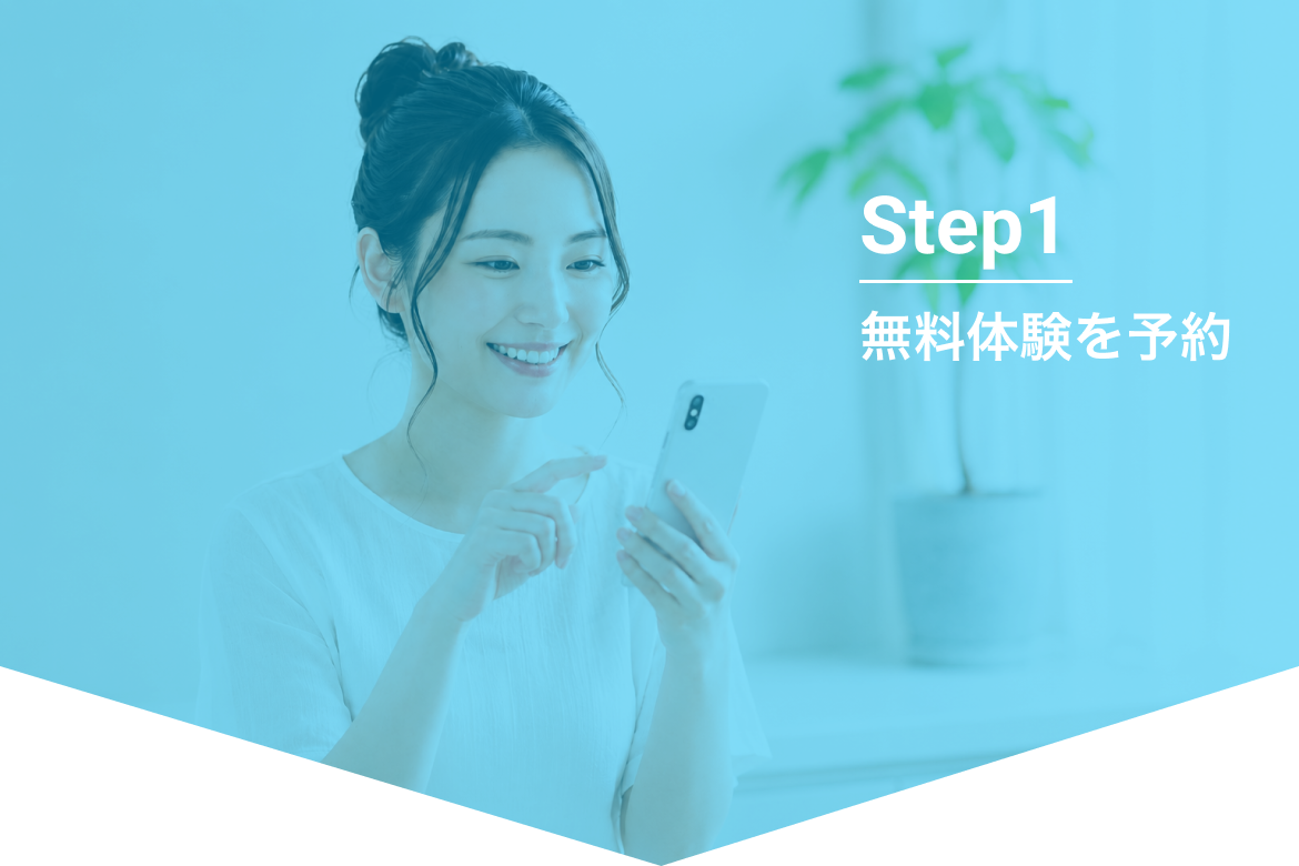 ステップ1、無料体験を予約
